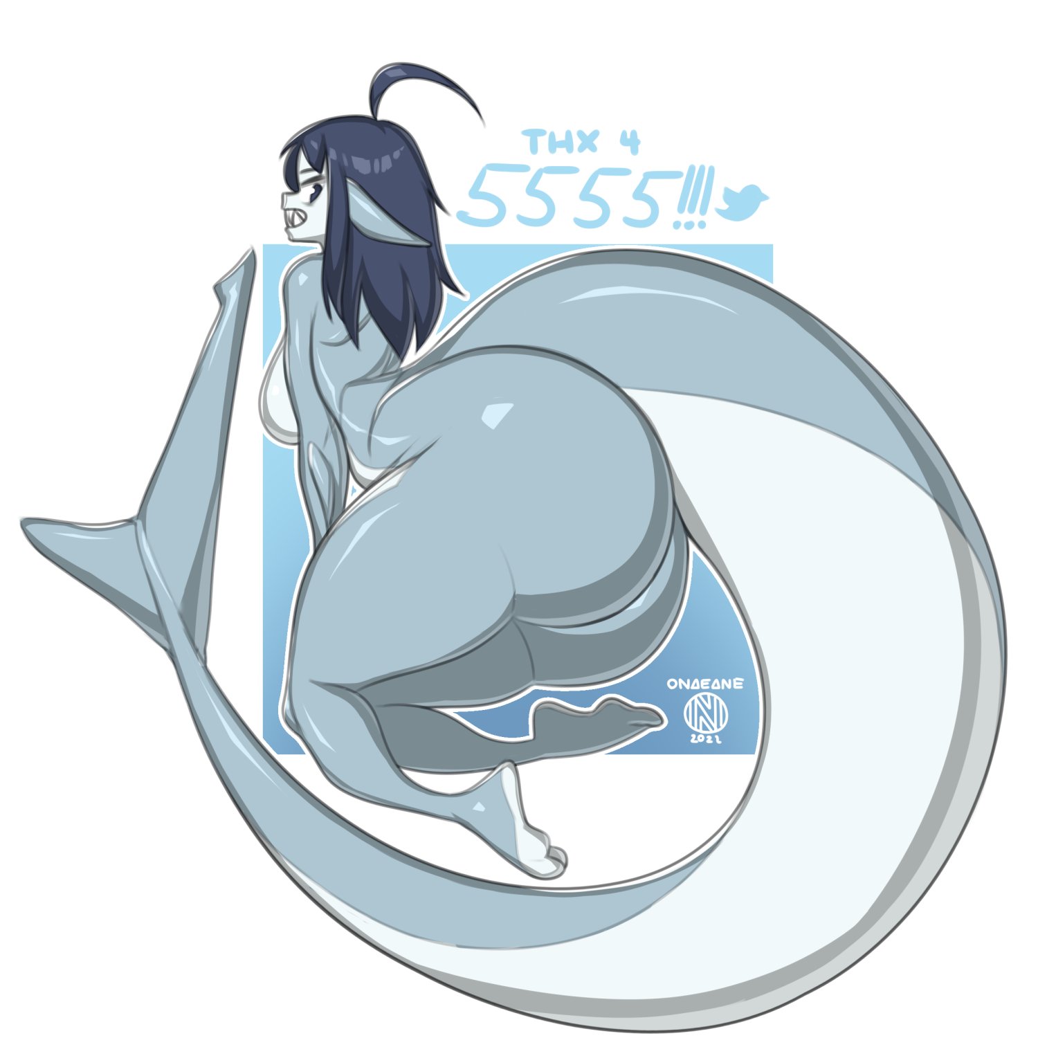 1girls, anthro, ass, big ass, breasts, bubble ass, bubble butt, female, onaeane, original character, shark girl, thick ass, thick thighs