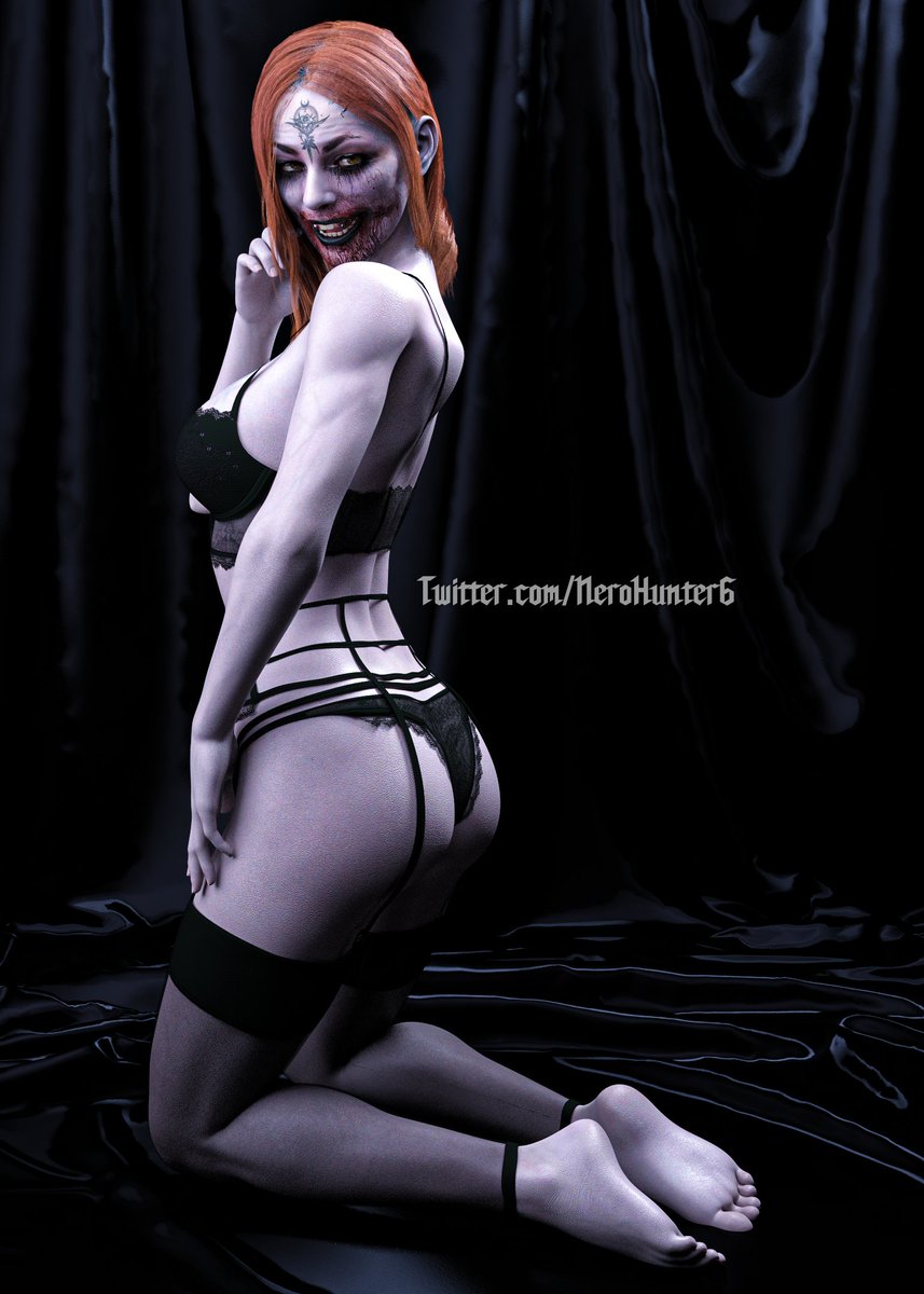 1girls, 3d, ass, barefoot, big ass, big breasts, breasts, daniela (resident evil), female, light skin, light-skinned female, lingerie, looking at viewer, nerohunter6, pale skin, pale-skinned female, red hair, resident evil, resident evil 8: village, soles, solo, solo female, tagme, thick thighs, twitter username