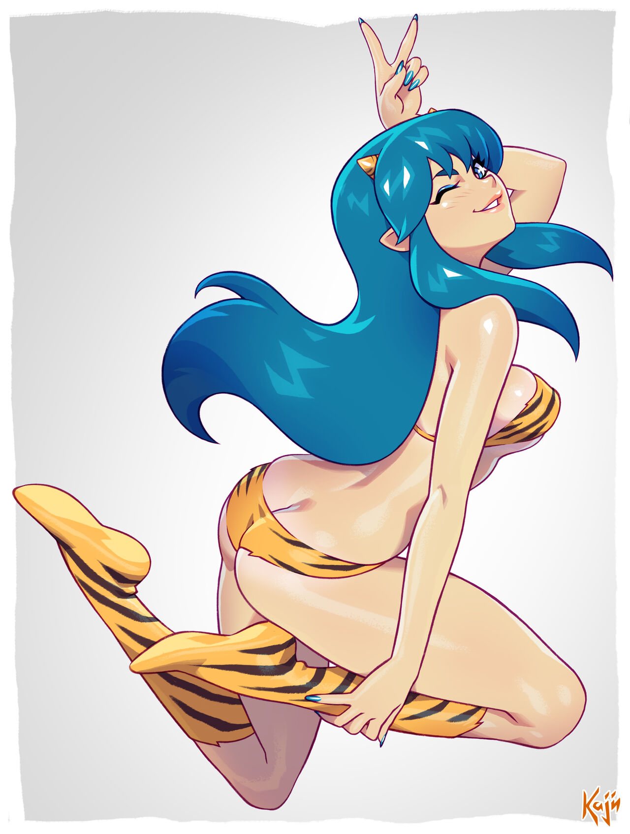1girls, ass, bikini, breasts, female, kajinman, lum, swimsuit, tagme, urusei yatsura