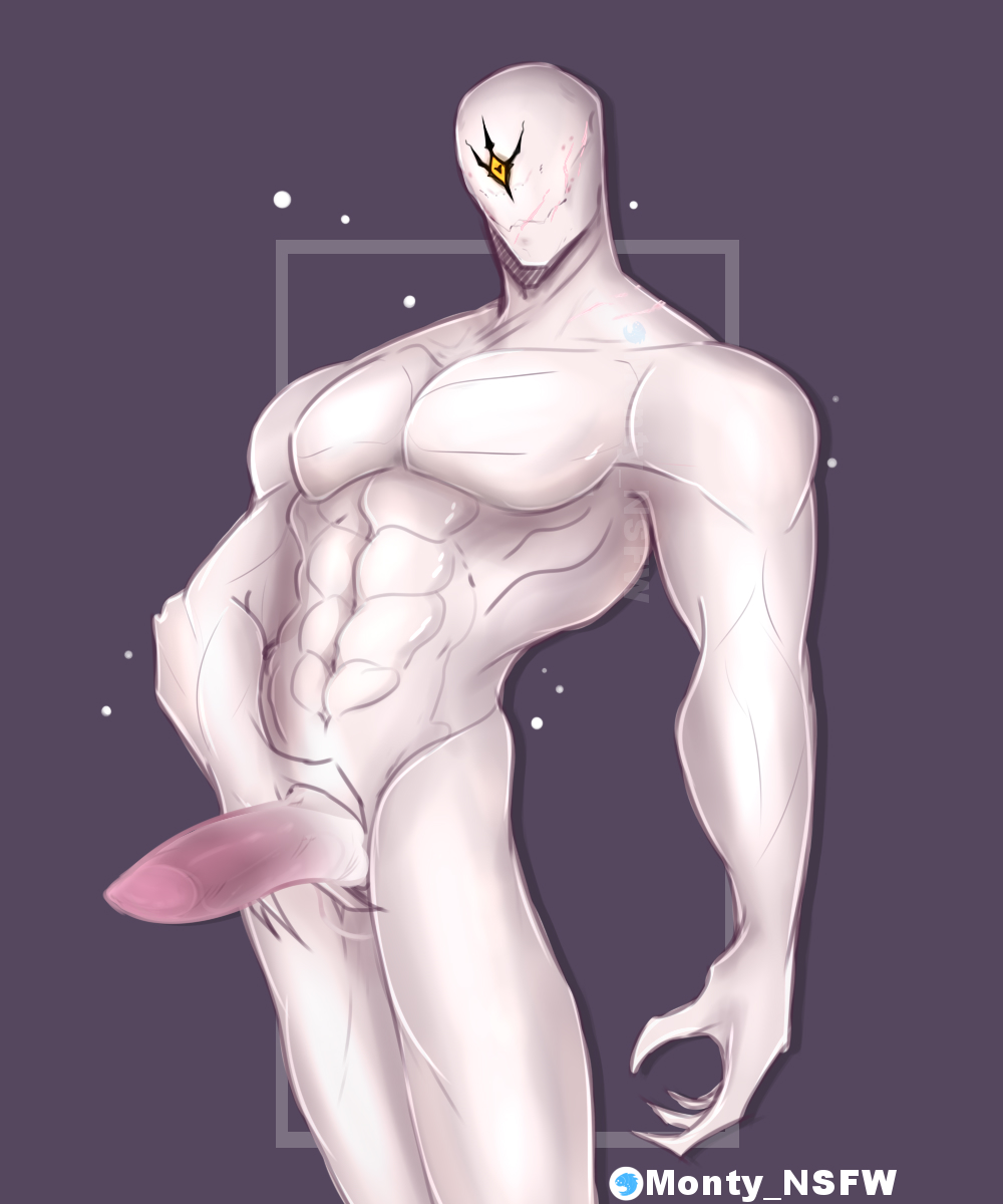 2d abs alien alien_humanoid bungie destiny_(game) destiny_2 grey_background male male_only monty_nsfw muscular muscular_male one_eye penis psion_(destiny)