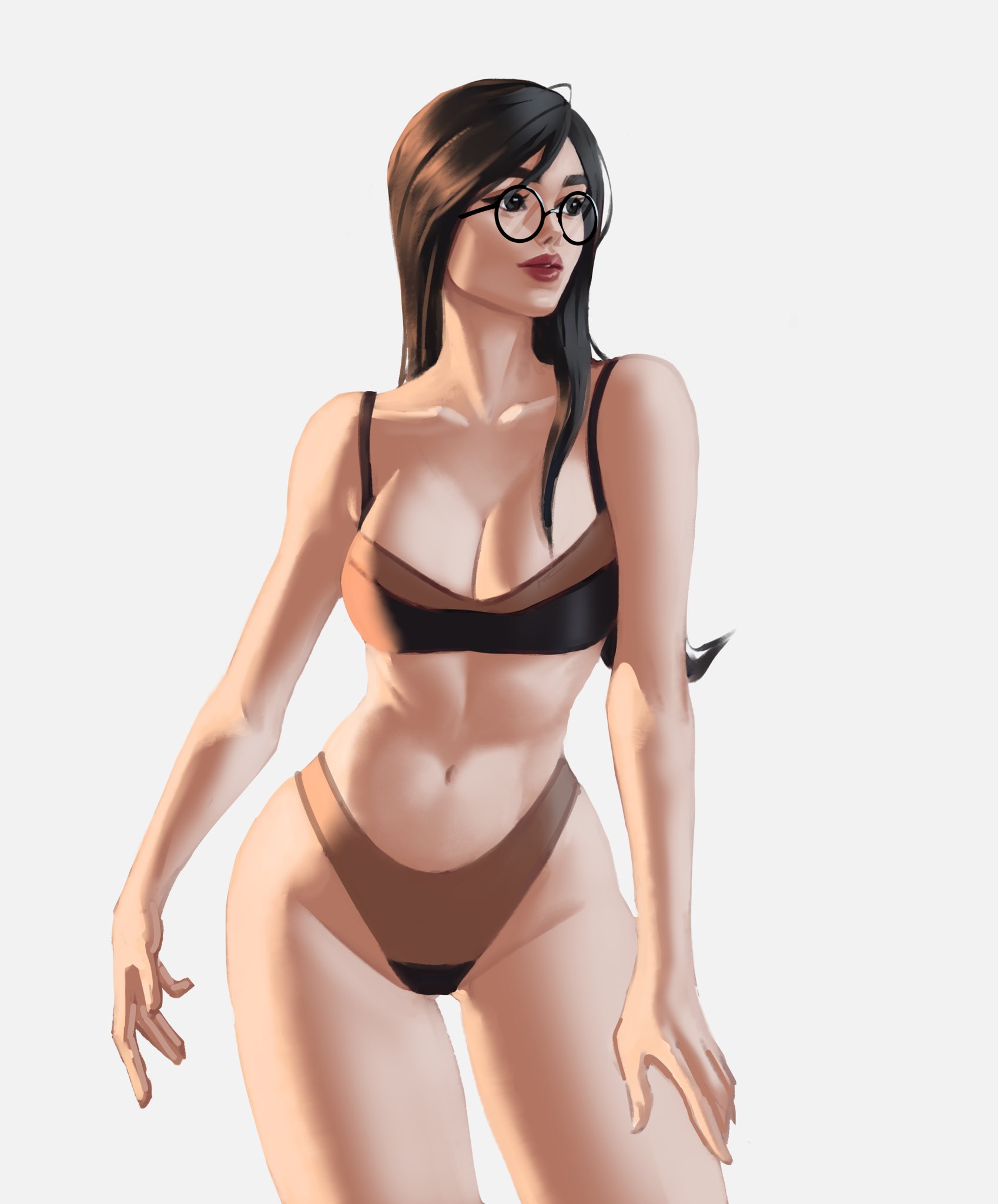 1girls, brown hair, dark hair, female, german, german female, killjoy (valorant), klara böhringer, light skin, light-skinned female, lingerie, pale skin, pale-skinned female, panties, solo, thighs, valorant