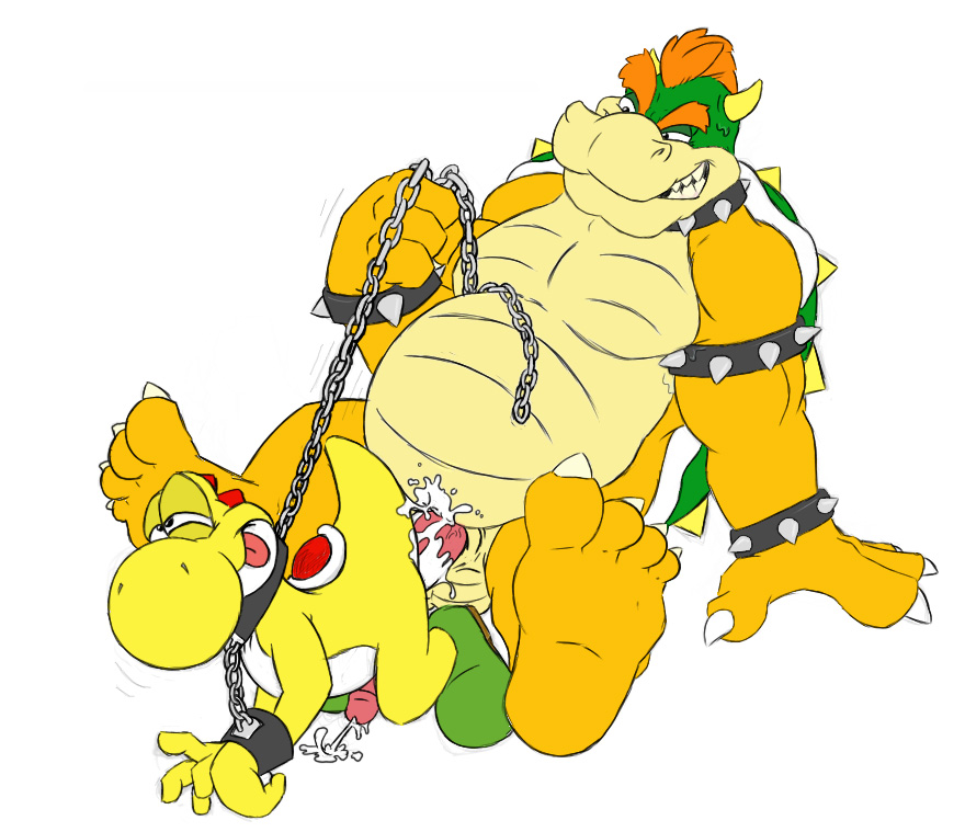 bowser color cum feral insertion interspecies male male_only mario_(series) multiple_males nintendo nude penis sdawg sex size_difference tagme yaoi yoshi