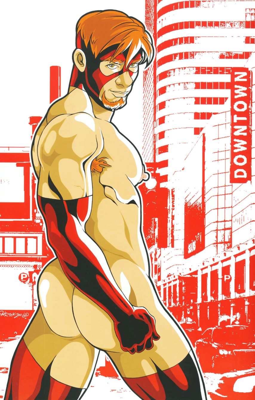 1boy ass butt class_comics felix_himner ginger male male_focus male_only muscles muscular muscular_male naked_justice_(class_comics) naked_justice_(superhero) patrick_fillion solo solo_male