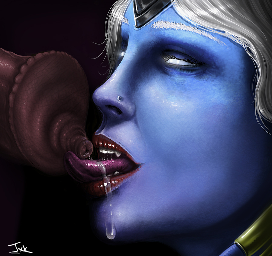 2018 animal_genitalia animal_penis armor black_eyelashes blizzard_entertainment blue_body blue_skin bodily_fluids close-up detailed detailed_skin digital_media_(artwork) digital_painting_(artwork) disembodied_penis draenei drinking_precum dripping duo erection eyebrows facial_piercing female flared_penis genital_fluids genitals glans glowing glowing_eyes gold_(metal) gold_jewelry hair half-closed_eyes humanoid interspecies jewelry li0nie licking lipstick makeup male male/female narrowed_eyes nose_piercing open_mouth oral penile penis penis_lick piercing precum precum_drip red_lipstick sex talbuk tendrils tongue tongue_out unseen_male_face urethra urethral_prolapse warcraft white_eyebrows white_eyes white_glow white_hair world_of_warcraft