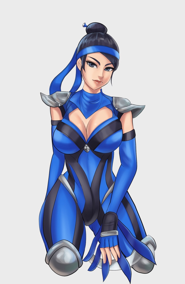 1girls, 2023, 2d, 2d (artwork), armor, asian, asian female, big breasts, blue eyes, breasts, cleavage, fan, female, female only, fully clothed, gloves, horizonah221, kitana, kneeling, light skin, light-skinned female, looking at viewer, makeup, mortal kombat, mortal kombat 11, ninja, sfw, short hair, solo, solo female, thighs, tied hair, tight clothes