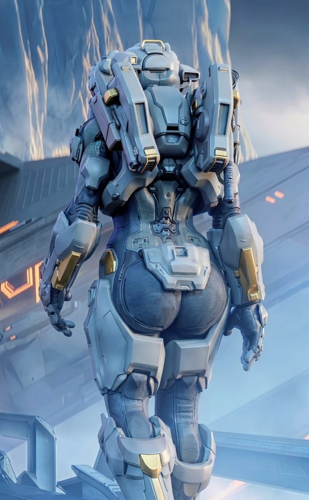 1girls, armor, ass, dat ass, female spartan (halo), halo (series), halo 5, helmet, hips, large ass, linda-058, microsoft, outdoors, screencap, spartan (halo), thighs, upscaled