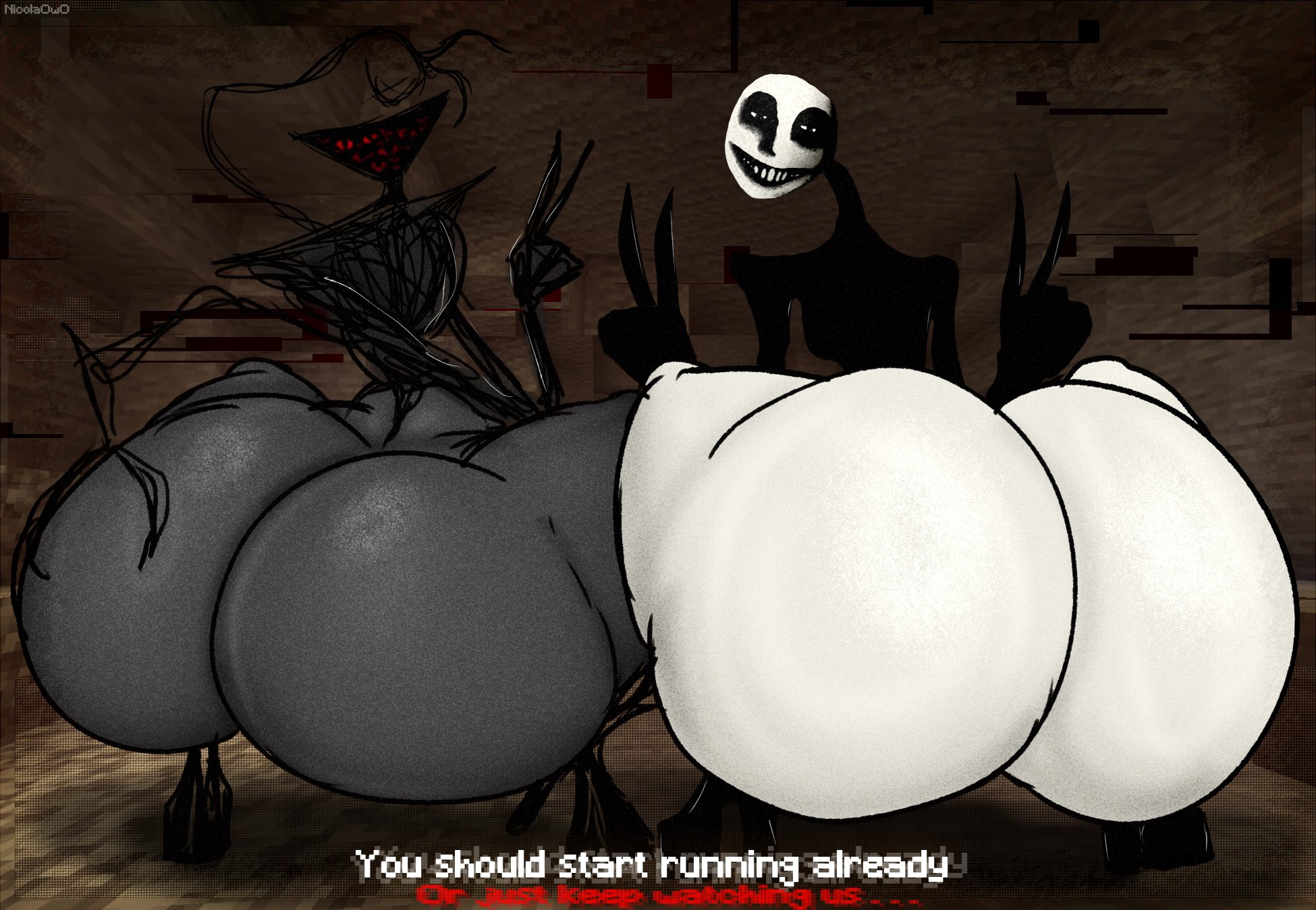 big ass, bubble butt, creepy, furry, huge ass, hyper ass, integrity (the broken script), minecraft, nicolaowo, stalker (the parallel), tagme, the broken script, the parallel, thick thighs, wide hips
