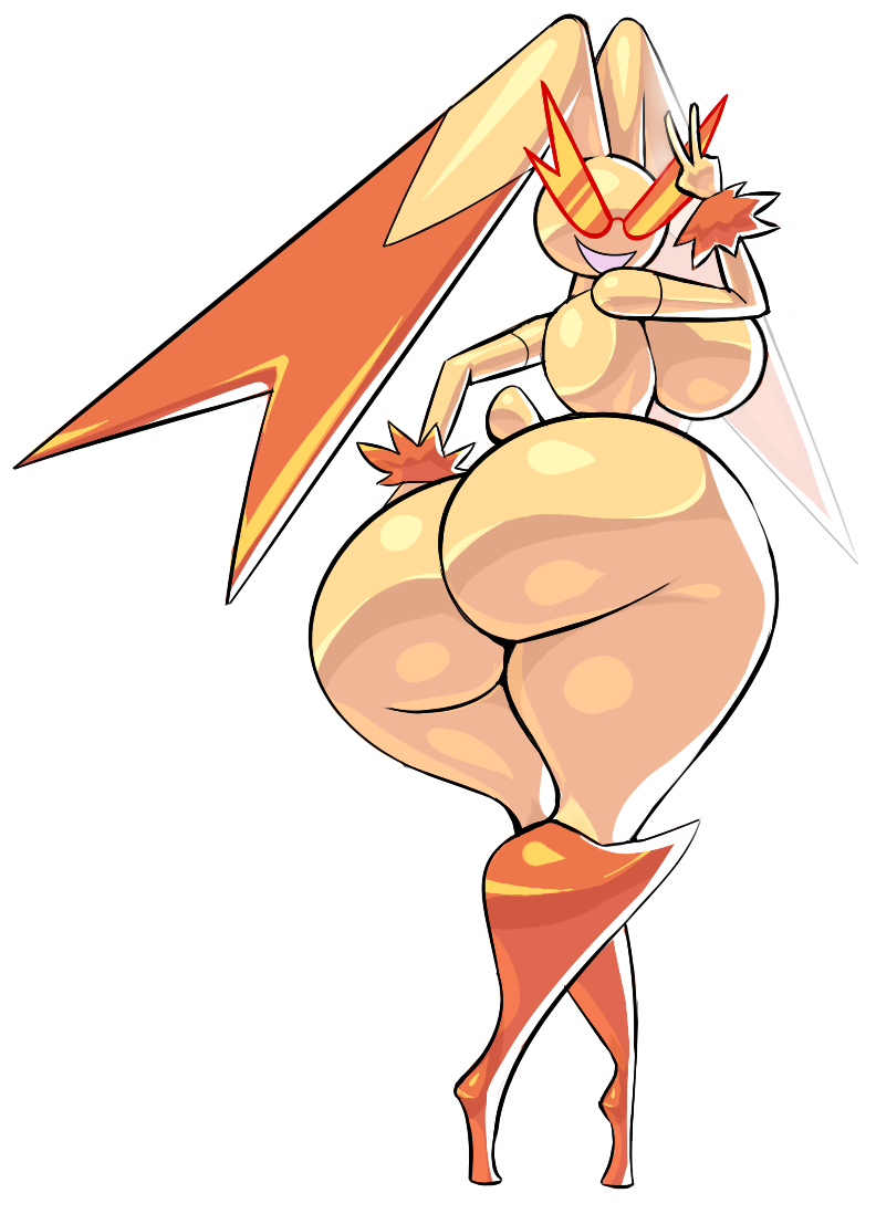 1girls breasts commission female fusion grin hand_on_hip huge_ass humanoid humanoidized hybrid knick_knack long_ears lopunny no_humans noonun pokémon_(species) pokemon pokemon_(species) pokemon_fusion sunglasses sunnification sunny_miami thick_thighs v_sign victini