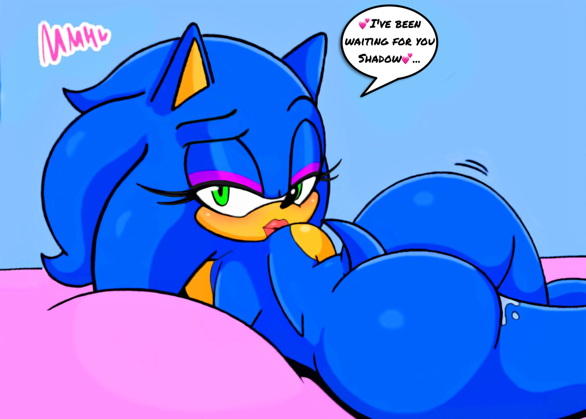 1girls, after transformation, ass, bedroom, bedroom eyes, bimbo, bimbofied, female, feminine pose, furry, horny, post-transformation, pussy, rule 63, sega, shadow the hedgehog, sonic (series), sonic the hedgehog, sonic the hedgehog (series), sonique the hedgehog, tail, transformation, voluptuous, wet pussy
