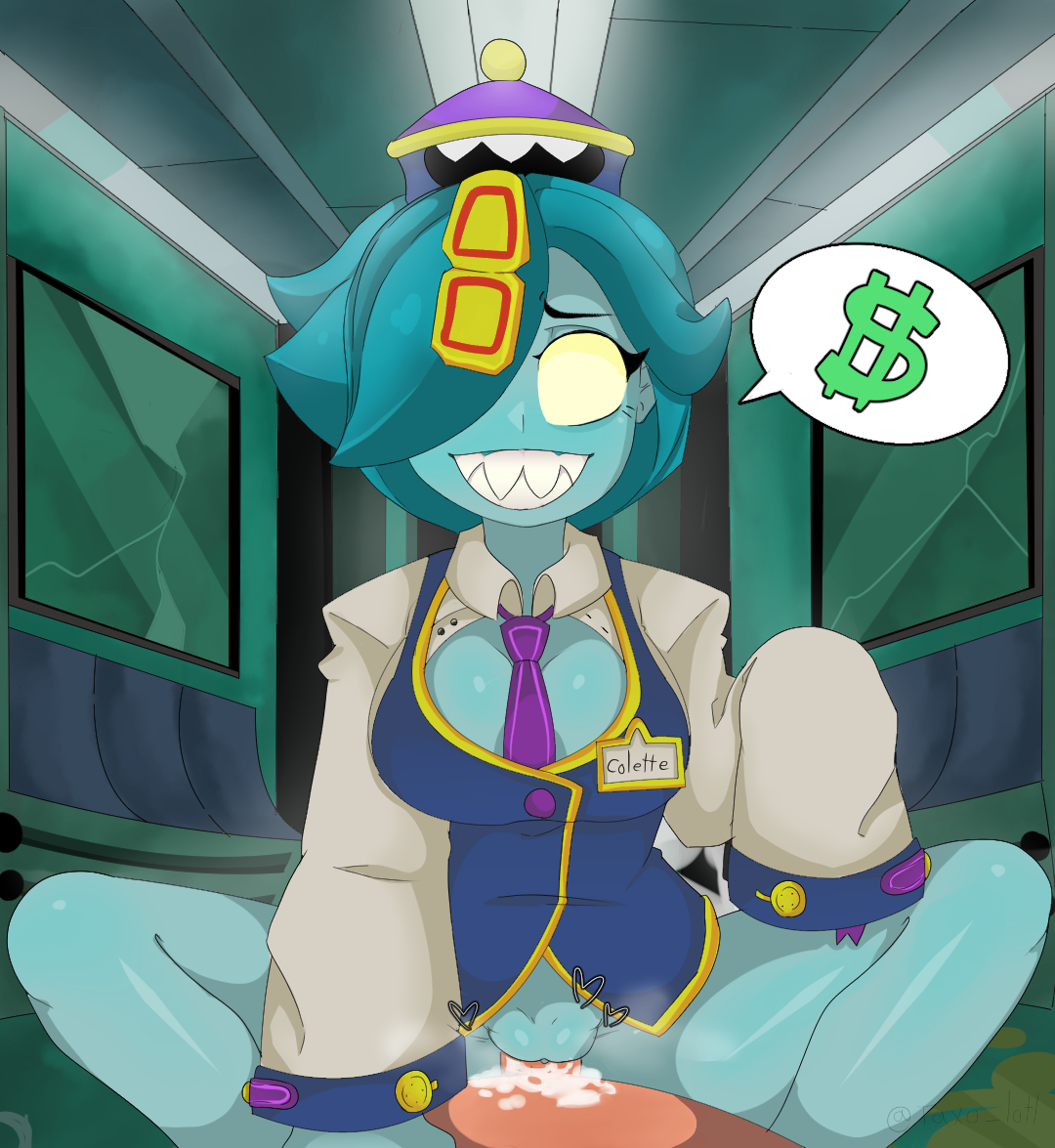 1girls, big breasts, blue hair, blue skin, brawl stars, breasts, colette (brawl stars), cowgirl position, cum, cum in pussy, cum inside, female, inspector colette, male, penetration, penis, penis in pussy, pussy, tagme, taxo lotl, vagina, vaginal, vaginal penetration, vaginal sex