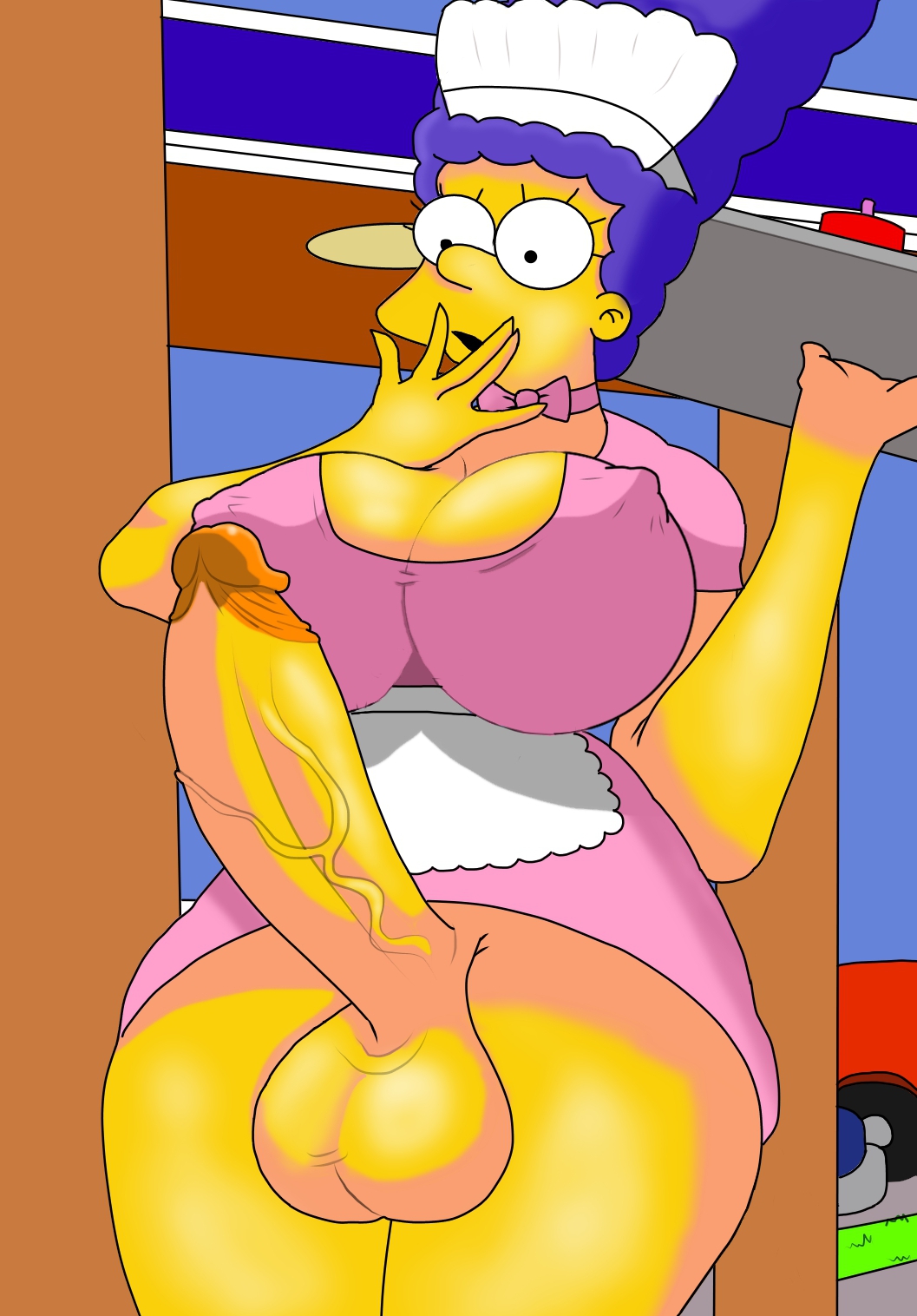 big_breasts big_penis futanari marge_simpson milf mluv the_simpsons