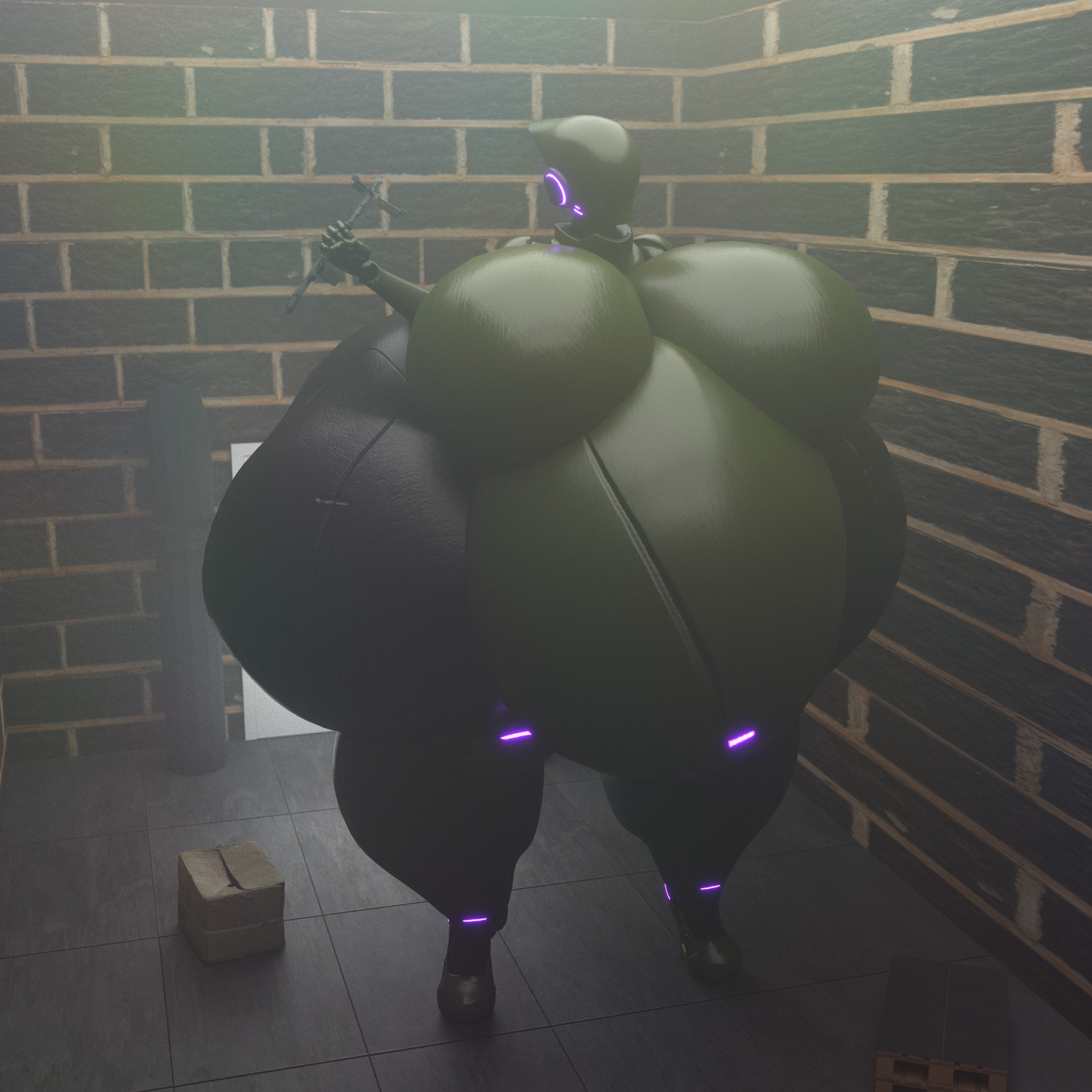 3d, anal vore, ass, big ass, big breasts, breasts, bubble ass, bubble butt, digestion, female, haydee, haydee (game), huge ass, qzk forte, vore