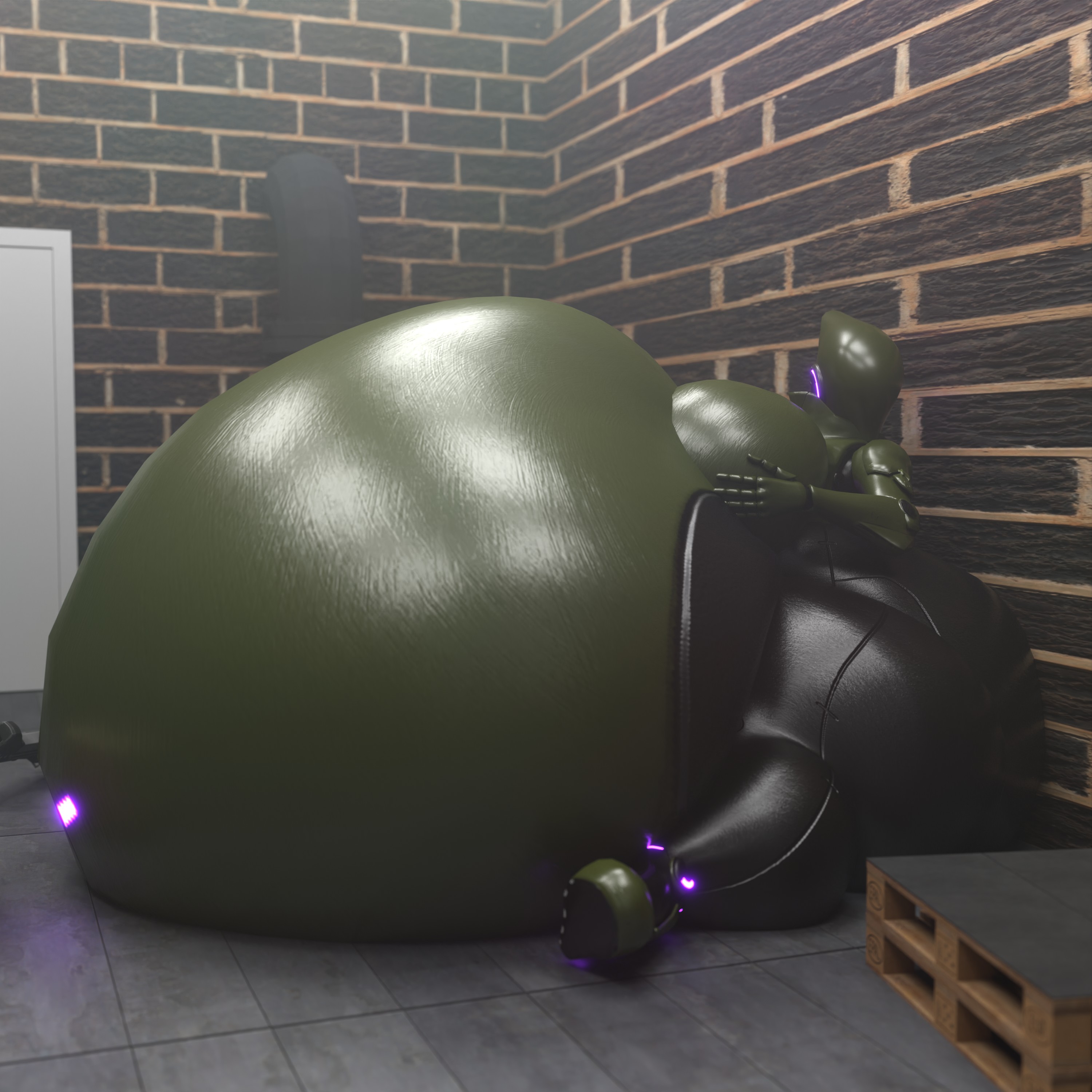 3d, anal vore, ass, ass bigger than head, big ass, big breasts, breasts, bubble ass, bubble butt, female, haydee, haydee (game), huge ass, qzk forte, vore