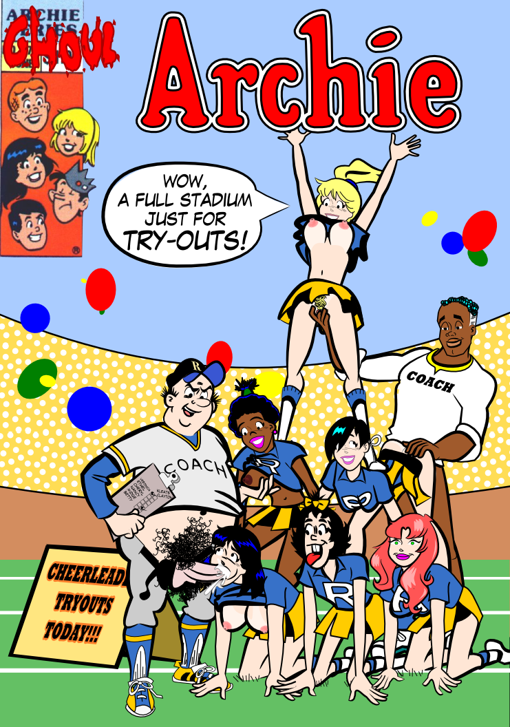 2boys 6+girls 6girls age_difference all_fours archie_comics artist_request betty_cooper black_hair blonde_hair bottomless breast_grab breast_squeeze buckteeth cheek_bulge cheerleader cheryl_blossom coach_clayton coach_kleats cock_gobble cock_hungry cum_in_mouth dark-skinned_female dark-skinned_male dark_skin erect_nipples erection ethel_muggs exposed_breasts fellatio finger_fuck fingering fuck_and_suck fucked_from_behind giving_head going_down_on green_eyes hair hair_bow hanging_breasts holding_breast human interracial midge_klump mouth_open multiple_boys multiple_girls nancy_woods older_male oral pants_open penis_in_mouth penis_out pleasure_face red_hair ribbon shirt_up standing_doggy_style suck_and_fuck sucking_off thick_lips tied_hair tongue_out veronica_lodge younger_female