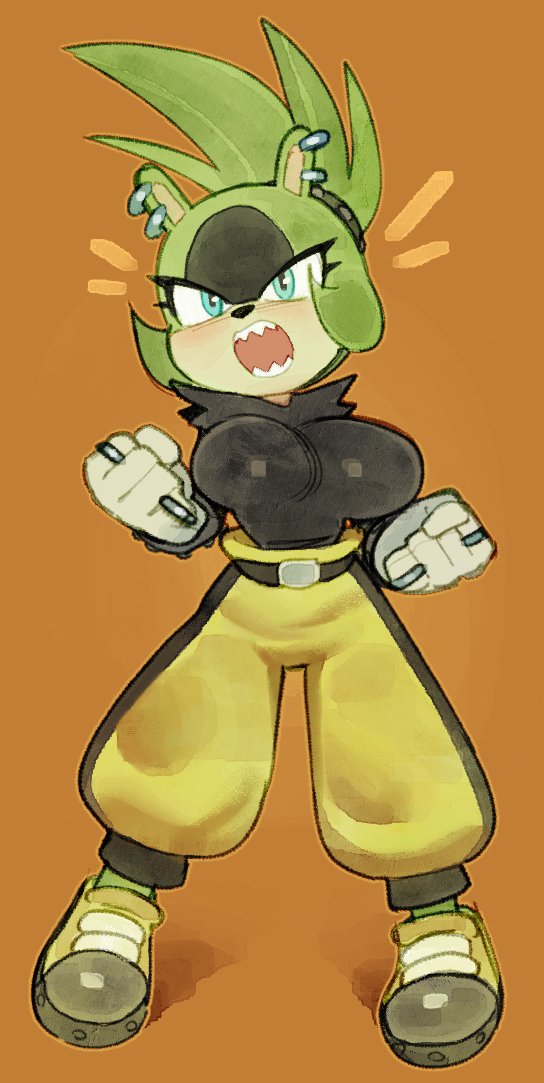 1girls, big breasts, breasts, female, female only, furry, furry only, green, green body, green fur, green skin, idw comics, idw publishing, large breasts, mobian (species), sega, sonic (series), sonic the hedgehog (comics), sonic the hedgehog (idw), sonic the hedgehog (series), surge the tenrec, wamudraws