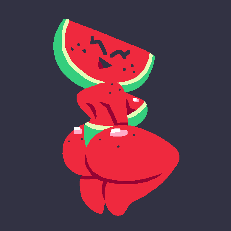 1girls areola areolae big_ass big_breasts bottom_heavy breasts emoji emoji_(race) huge_breasts jjoyplus large_ass large_breasts looking_back looking_back_at_viewer no_outlines png red_body red_skin thick_ass thick_hips thick_thighs watermelon watermelon_bikini watermelon_emoji watermelon_girl