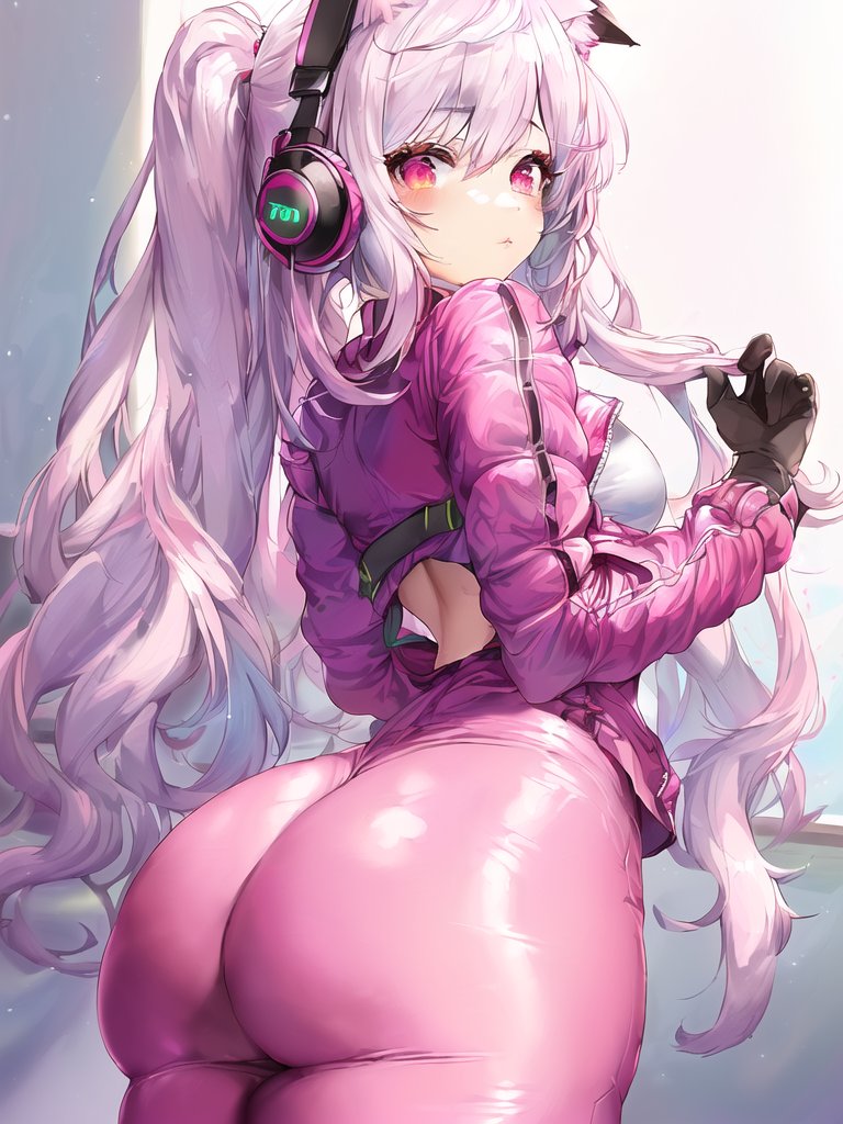 1girls, ai generated, alice (nikke), ass, big ass, big breasts, breasts, bubble ass, bubble butt, curvy female, curvy figure, female, female focus, female only, goddess of victory: nikke, latex suit, long hair, skin tight, stable diffusion, voluptuous female, white hair