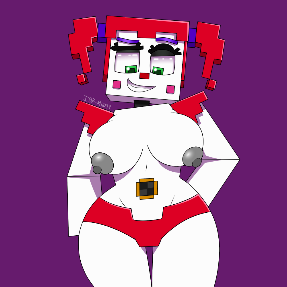 2022 animatronic baby_(fnafsl) breasts circus_baby circus_baby_(fnaf) circus_baby_(minecraft) clown clown_girl digital_media_(artwork) fazbear_&_friends_(zamination) female female_only five_nights_at_freddy's five_nights_at_freddy's:_sister_location fnaf green_eyes mhope034 minecraft nipples panties red_hair robot robot_girl scottgames sister_location solo twintails ultimate_custom_night