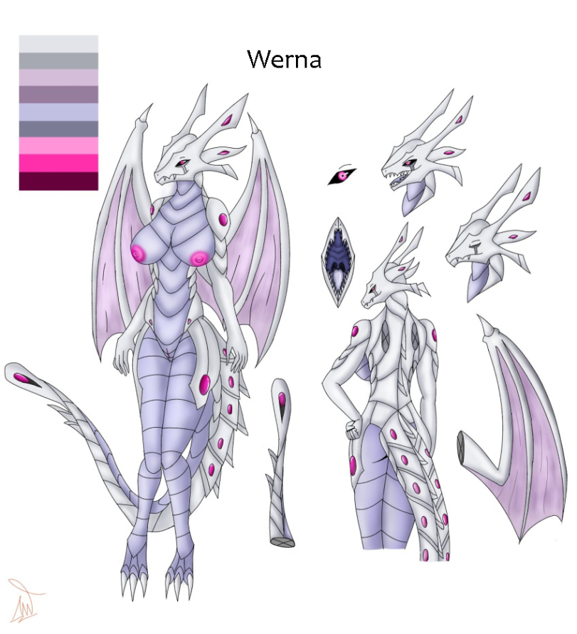 1girls bakugan breast dragon dragoness female ref reference_image reference_inset reference_sheet scalie werna_(bakugan)