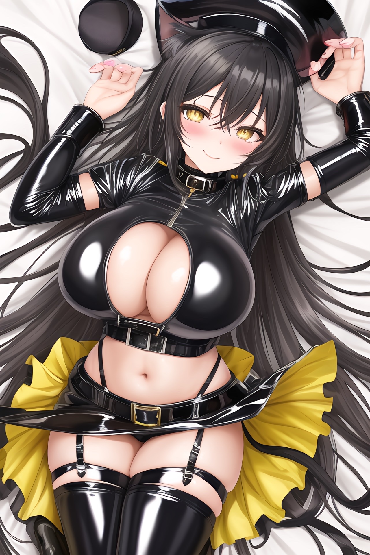 1girls, 2023, ai generated, big breasts, breasts, curvy female, female, female focus, female only, latex, latex suit, long hair, nai diffusion, shiny clothes, skin tight, stable diffusion, tight clothing, voluptuous