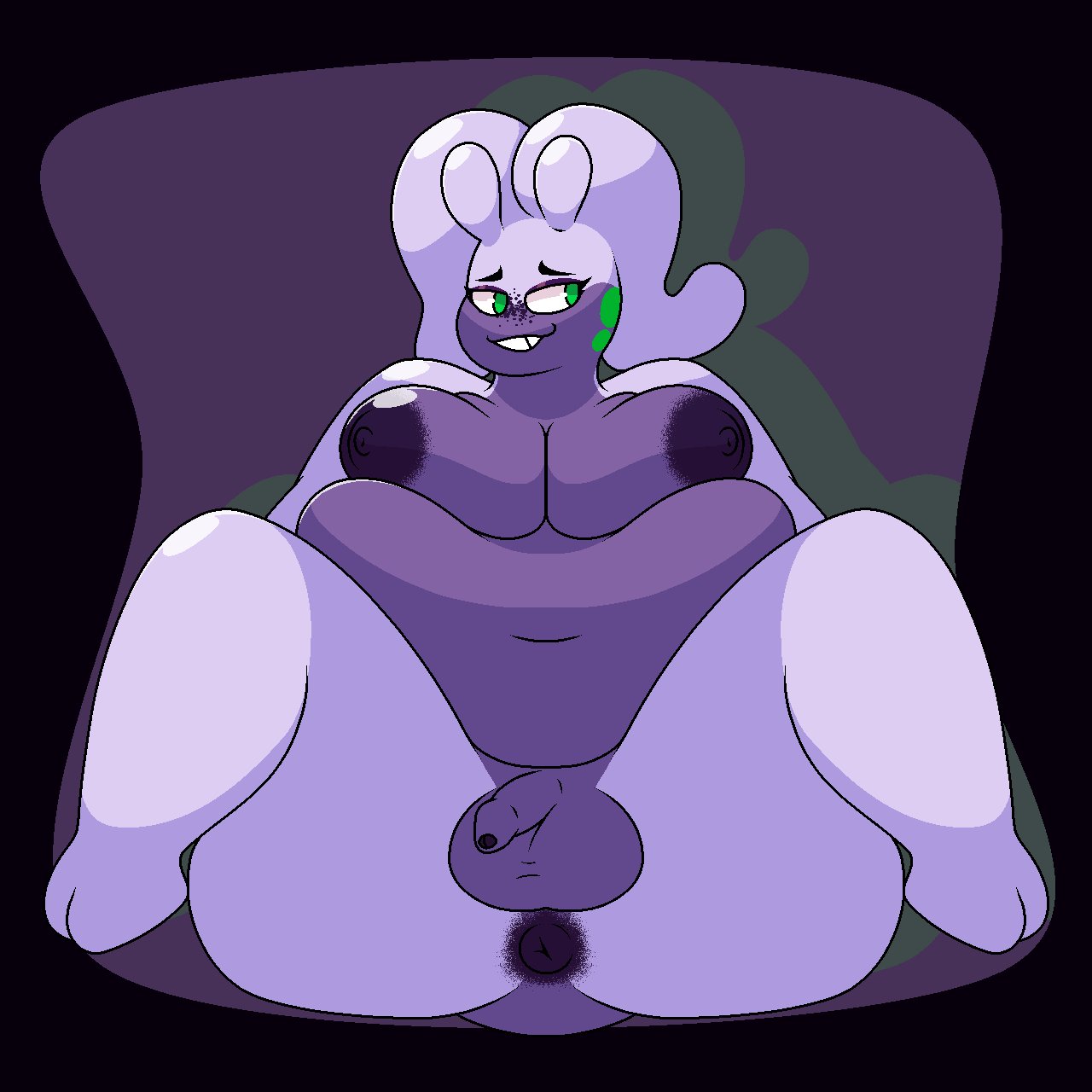 1futa anthro areola balls belly big_areola big_balls big_belly big_breasts breasts buckteeth chip_at_night foreskin futanari generation_6_pokemon genitals goodra green_body green_eyes gynomorph heidi_(eye_moisturizer) hi_res intersex markings multicolored_body navel nintendo nude penis pokémon_(species) pokemon pokemon_(species) presenting presenting_penis purple_areola purple_body small_penis solo teeth thick_thighs two_tone_body