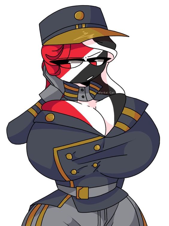 1girls big_breasts clothing countryhumans countryhumans_girl markai_cat microcountryhumans military_uniform sealand_(countryhumans) uniform