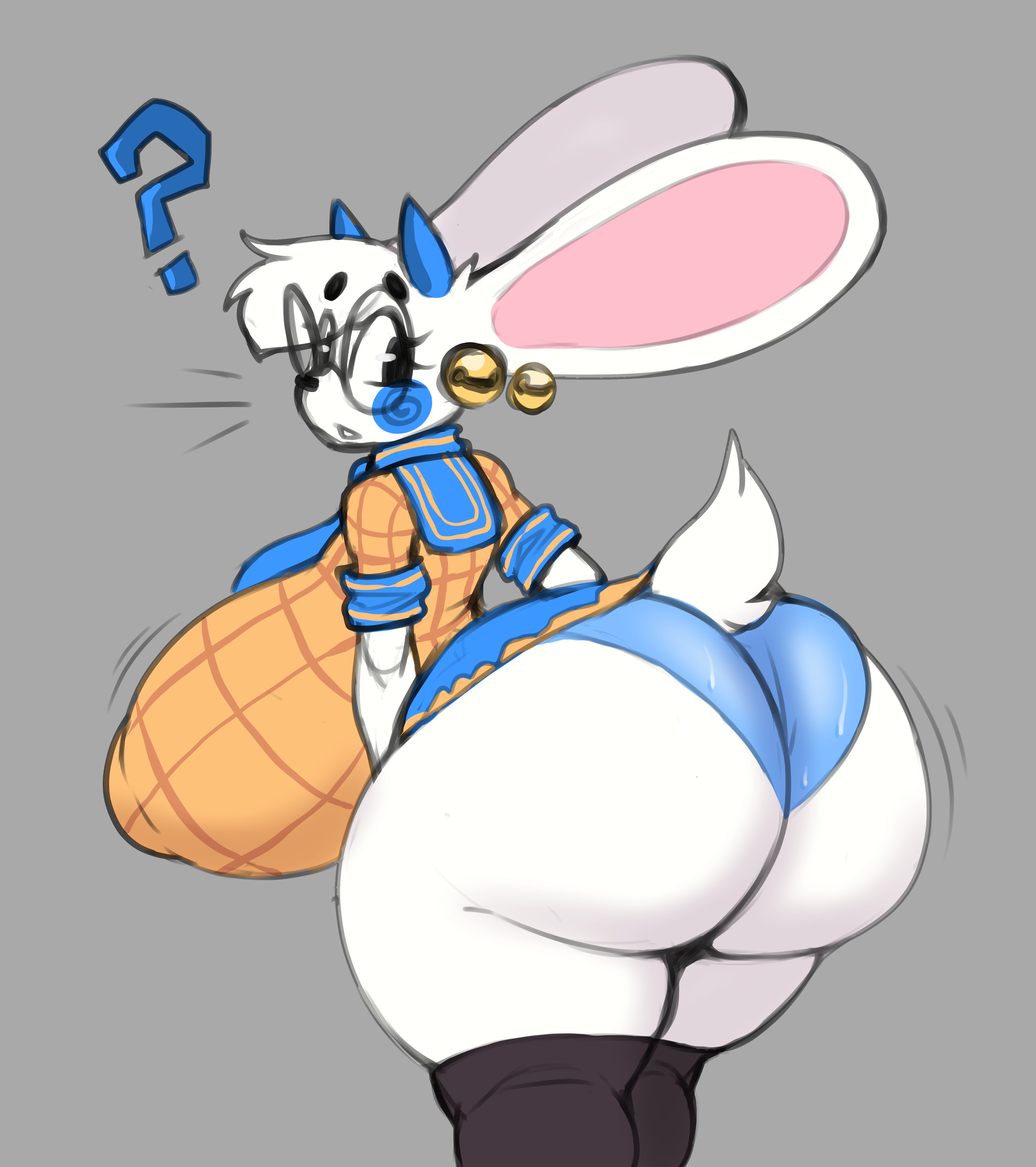 1girls, angela flux (kiseff), anthro, ass, atlyss, big ass, big breasts, breasts, bubble ass, bubble butt, caprine, confused, female, fur, furry, furry female, furry tail, goat, goat girl, horns, huge ass, reddrago, tail, white fur