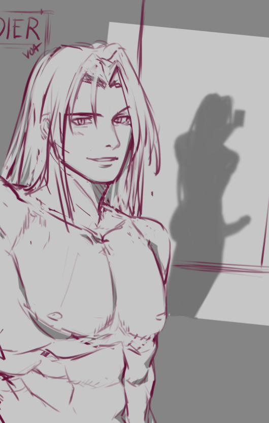 1boy erect_penis erection final_fantasy final_fantasy_vii final_fantasy_vii_remake long_hair male male_only nude nude_male nudes phone selfie sephiroth shadow solo taking_picture taking_selfie voaleine