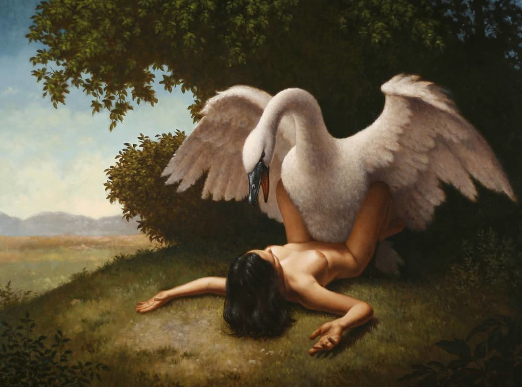 anatid anseriform anserinae avian beak bird black_hair dammit_zeus_not_again deity duo european_mythology female female_on_feral feral fine_art greek_mythology hair human human_on_feral interspecies leda leda_and_the_swan light-skinned_female light_skin lying mammal missionary missionary_position mythology nude on_back public_domain rapist rapist_real swan unknown_artist zeus zeus_(mythology) zoophilia