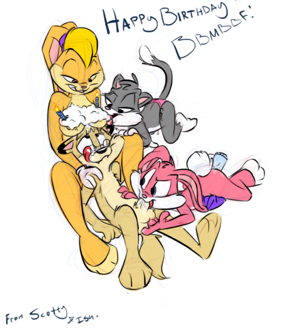 animaniacs anthro babs_bunny cat cub feline female fur furry ishoka lola_bunny looney_tunes male rabbit rita_(animaniacs) rita_and_runt space_jam straight tiny_toon_adventures uncensored