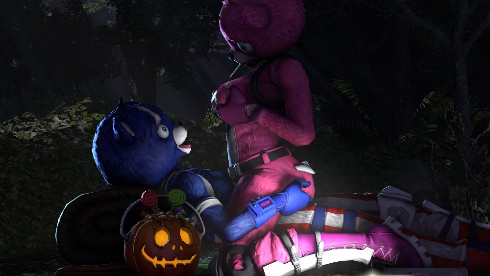 2girls ass blue_body blue_eyes blue_fur blue_hair blue_skin bottom bottoming cowgirl_position cuddle_team_leader female female_only fireworks_team_leader fortnite fortnite:_battle_royale girl_on_bottom halloween holding_ass holding_breast lap_dance lesbian lesbian_sex lesbians meatroza multiple_girls pink_body pink_eyes pink_fur pink_hair pink_skin purple_eyes riding sitting sitting_on_lap sitting_on_person