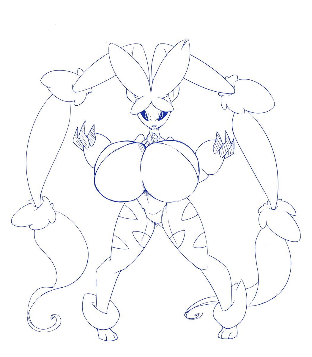 big_breasts breasts huge_breasts lopunny mega_evolution mega_lopunny pokémon_(species) pokemon pokemon_(species) wouhlven