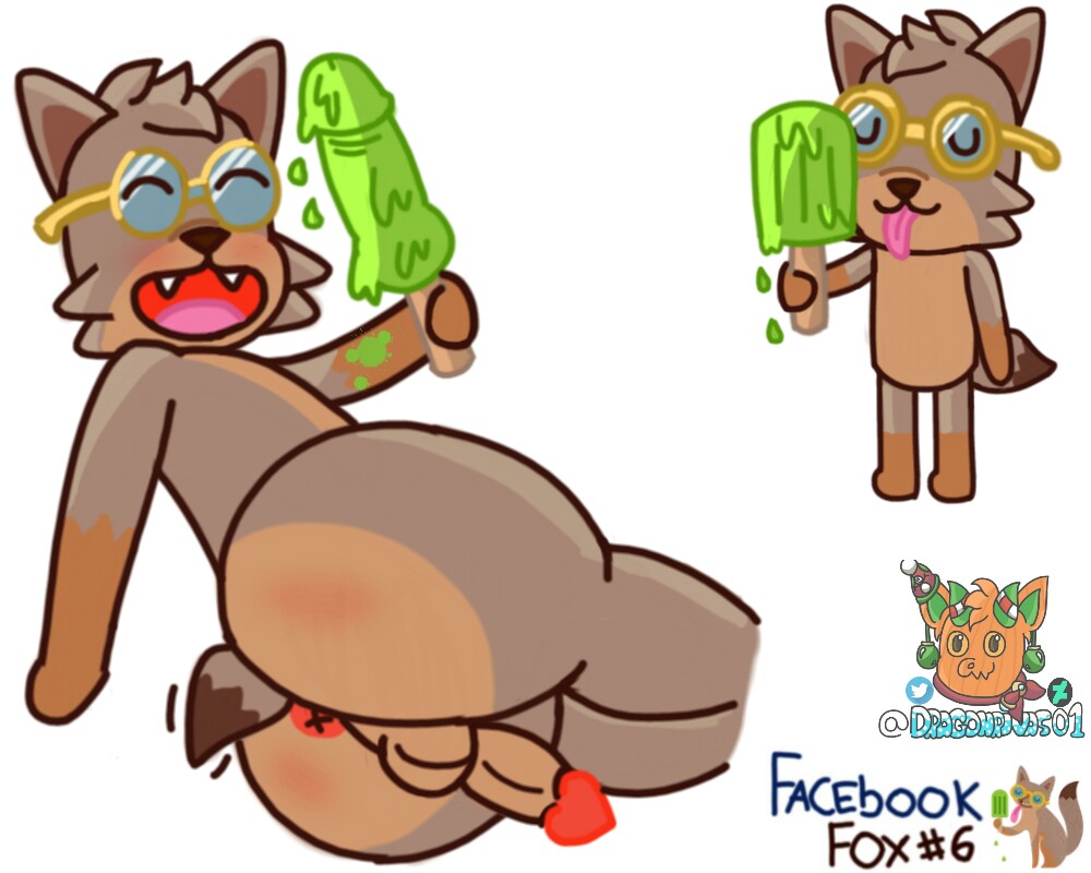 ass balls cute facebook facebook_fox femboy ice_cream penis penis_out pose smile