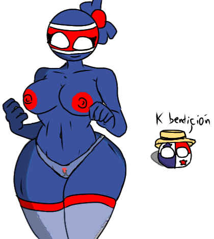 1girls big_breasts blue_body blue_skin bow costa_rica_(countryhumans) countryballs countryhumans countryhumans_girl hat huge_thighs latina lkaisersieg56_(artist) panama panama_(countryhumans) panama_hat polandball red_nipples thighs underwear