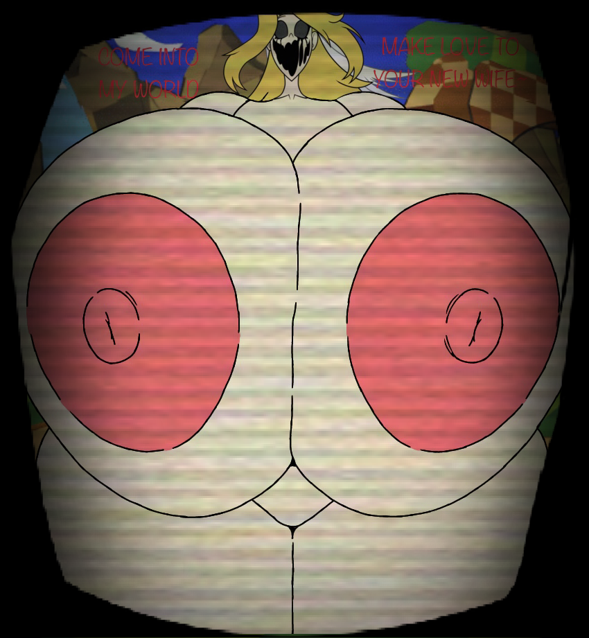 1girls 1milf alternate_version_available ass ass_bigger_than_head big_ass big_breasts big_butt blonde_hair breasts breasts_bigger_than_head completely_nude completely_nude_female creepy creepy_smile dialogue doughverlord2 entity facing_viewer female female_focus female_only hips huge_ass huge_butt hyper hyper_ass hyper_breasts lilith_rose_(re-run) milf mother naked naked_female nightmare_waifu nipples nude nude_female nudity open_mouth outdoors outside solo solo_female solo_focus sonic.exe_(series) sonic_(series) sonic_the_hedgehog_(series) text text_edit theluxusguy_(editor) themadguy_(editor) thick_thighs thighs vhs_filter videogamedunky_(edit) wide_hips