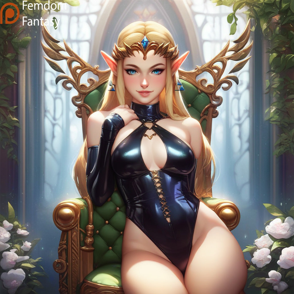1girls, ai generated, big, breasts, dominant, domination, explicit, female, female only, femdom, femdomfantasyai, nintendo, nude, obey, ordering, princess zelda, room, rules, the legend of zelda, throne, worship