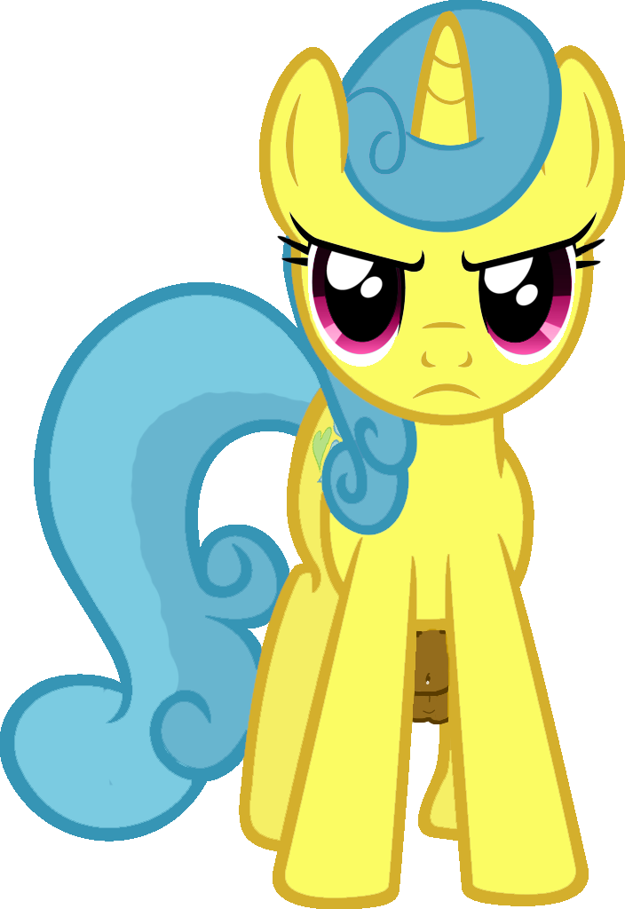 1futa blue_hair feral friendship_is_magic futanari glare horsecock horsecock_futanari lemon_hearts_(mlp) looking_at_viewer my_little_pony penis precum rarewaifus solo standing unicorn yellow_fur