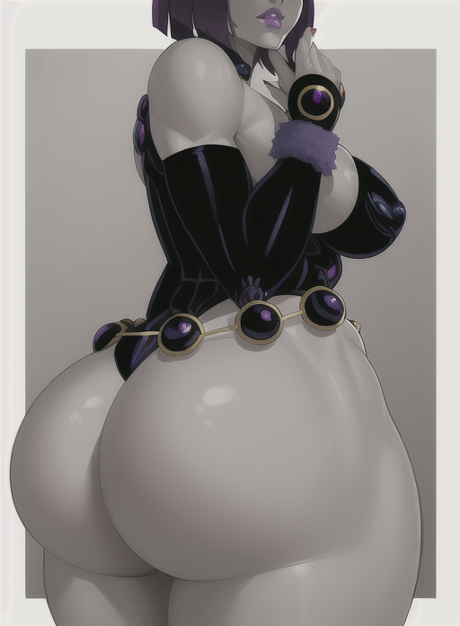 abs, ai generated, ass, big ass, dc, dc comics, female, rachel roth, raven (dc), teen titans, thick thighs