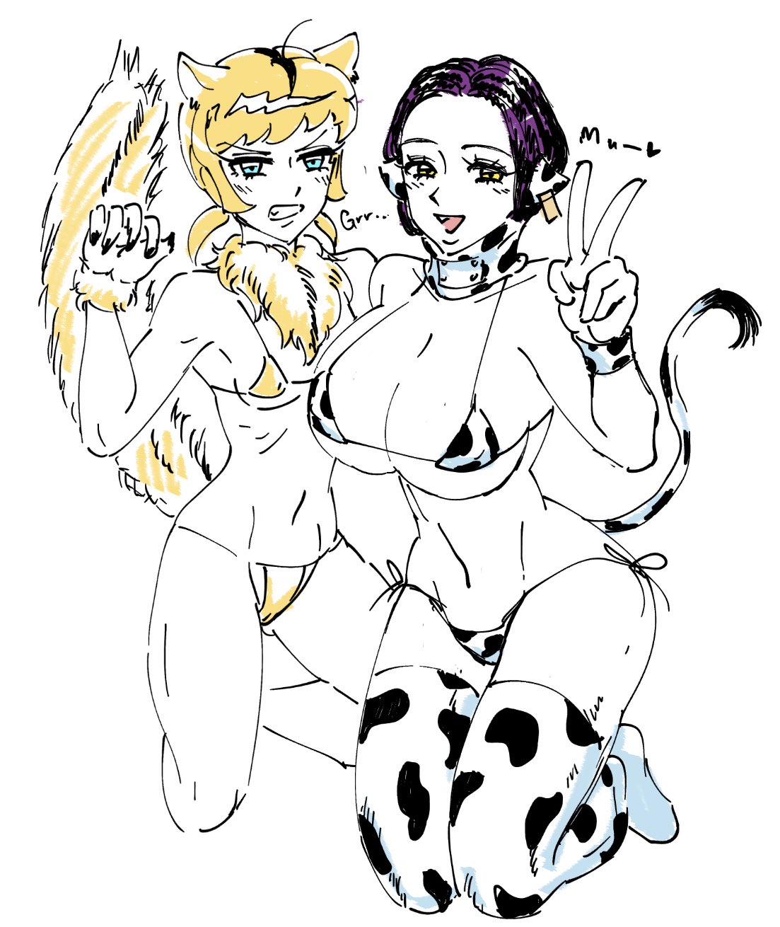 bokkum catgirl cow_girl donatello_versace jojo's_bizarre_adventure rikiel rule_63 stone_ocean