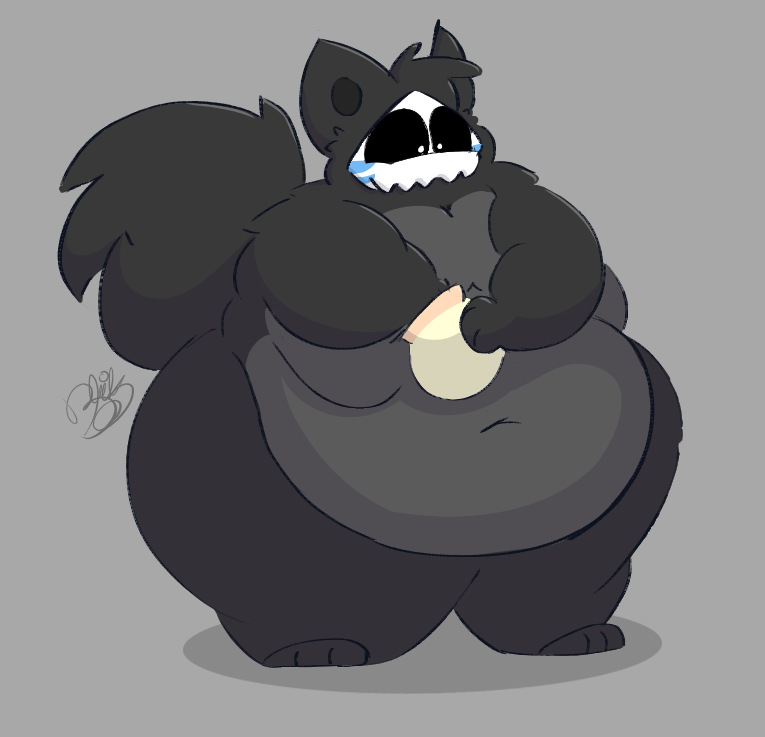 1boy anthro belly belly_button big_belly black_fur boxofblink bushy_tail canine changed_(video_game) chubby chubby_male cilic_(boxofblink) cookie cookie_jar dark_latex fat fat_arms fat_folds fat_legs fat_man fat_rolls fur furry fuzzy goo_creature jar latex latex_creature male male_only markings moobs oc overweight overweight_male paws skull skull_face solo tail thick_legs weight_gain wide_hips wolf