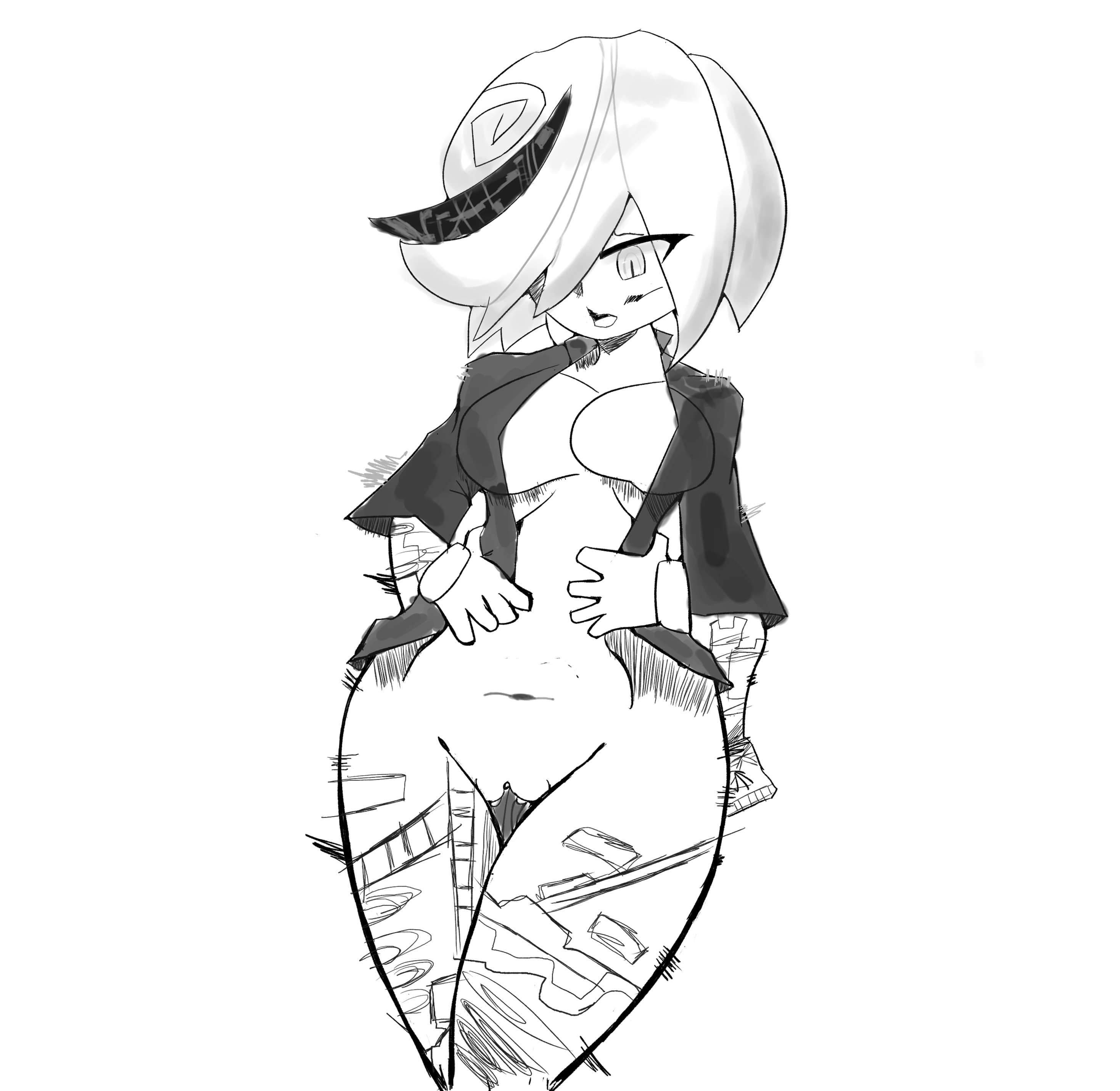 1girls, 2023, black jacket, bottomless, female, from behind, hip grab, jacket, jacket open, monochrome, open mouth, penetration, penis, pussy, sage (sonic frontiers), sage (sonic), sega, sex, sex from behind, sketch, sonic (series), sonic frontiers, sonic the hedgehog, sonic the hedgehog (series), standing, standing sex, thick thighs