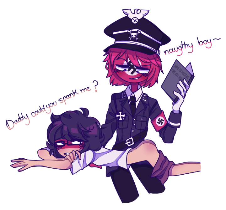 armband bad_parenting countryhumans father_and_son gay germany_(countryhumans) incest nazi nazi_germany_(countryhumans) swastika third_reich_(countryhumans) yaoi