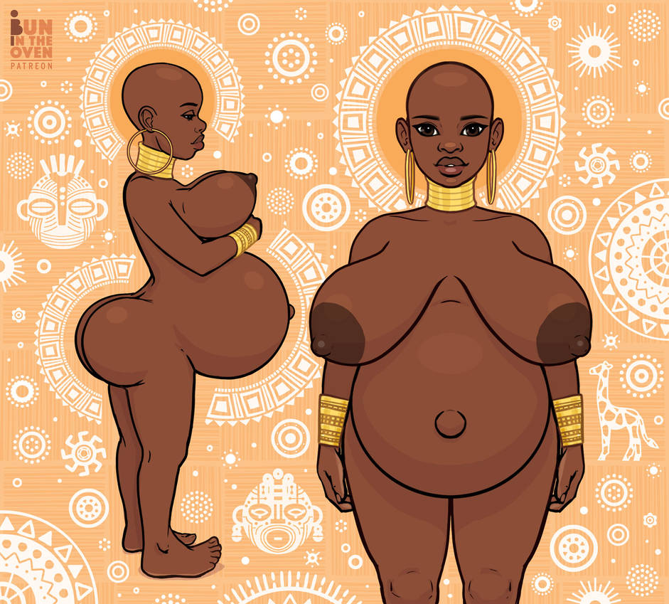 1girls african african_female ass bald bald_female belly big_ass big_belly big_breasts black_panther_(series) breasts bunintheoven completely_nude completely_nude_female dark-skinned_female dark_skin earrings female female_only human human_only marvel nipples okoye outie_navel pregnant pregnant_belly shaved_head