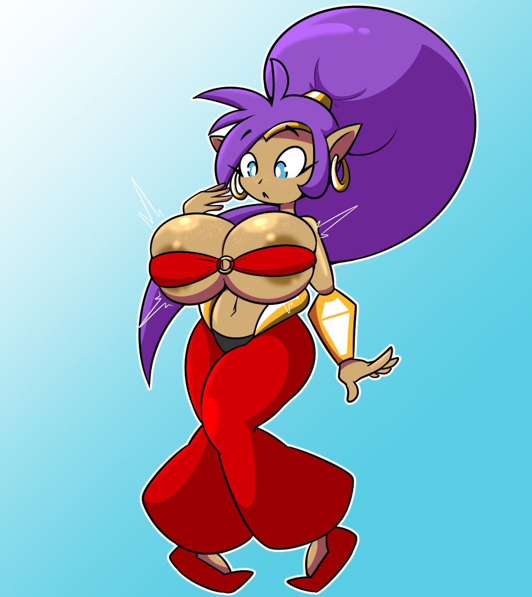 1girls alternate_version_available breast_expansion bursting_breasts enormous_breasts growth huge_breasts hyper long_hair sapsavana shantae shantae_(character) smooth_skin tagme vonjungle