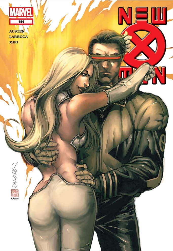 1boy 1boy1girl 1girls ass ass_focus big_ass big_butt blonde_hair canon_couple child_bearing_hips comic_cover couple cover curvy curvy_female curvy_figure cyclops_(x-men) dat_ass emma_frost fat_ass female hips light-skinned_female light-skinned_male long_hair male male/female marvel marvel_comics mutant new_x-men salvador_larroca scott_summers straight straight_hair superhero superheroine voluptuous voluptuous_female white_queen wide_hips x-men