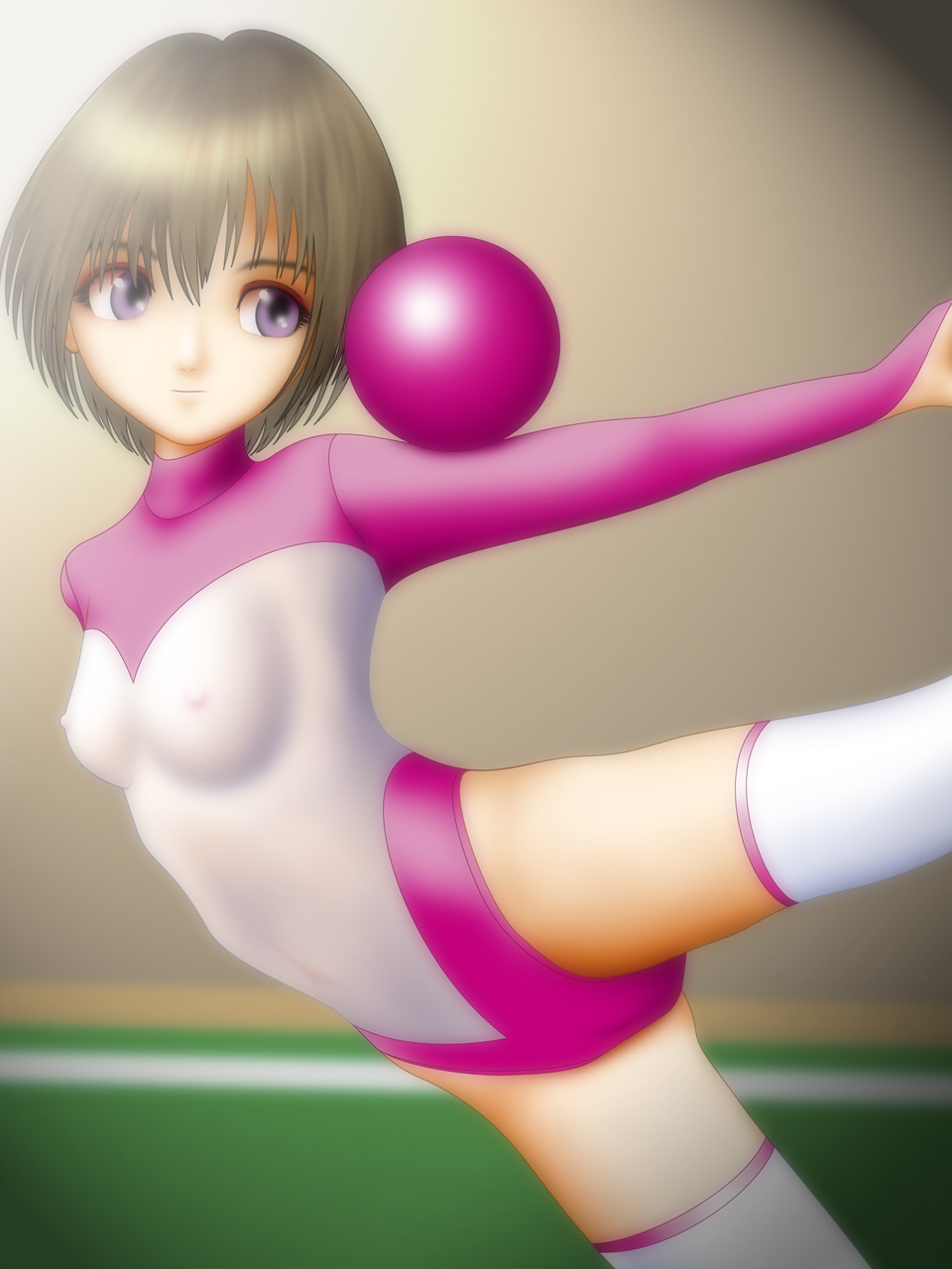 breasts cameltoe clothing highres leotard nipples samejima_minoru