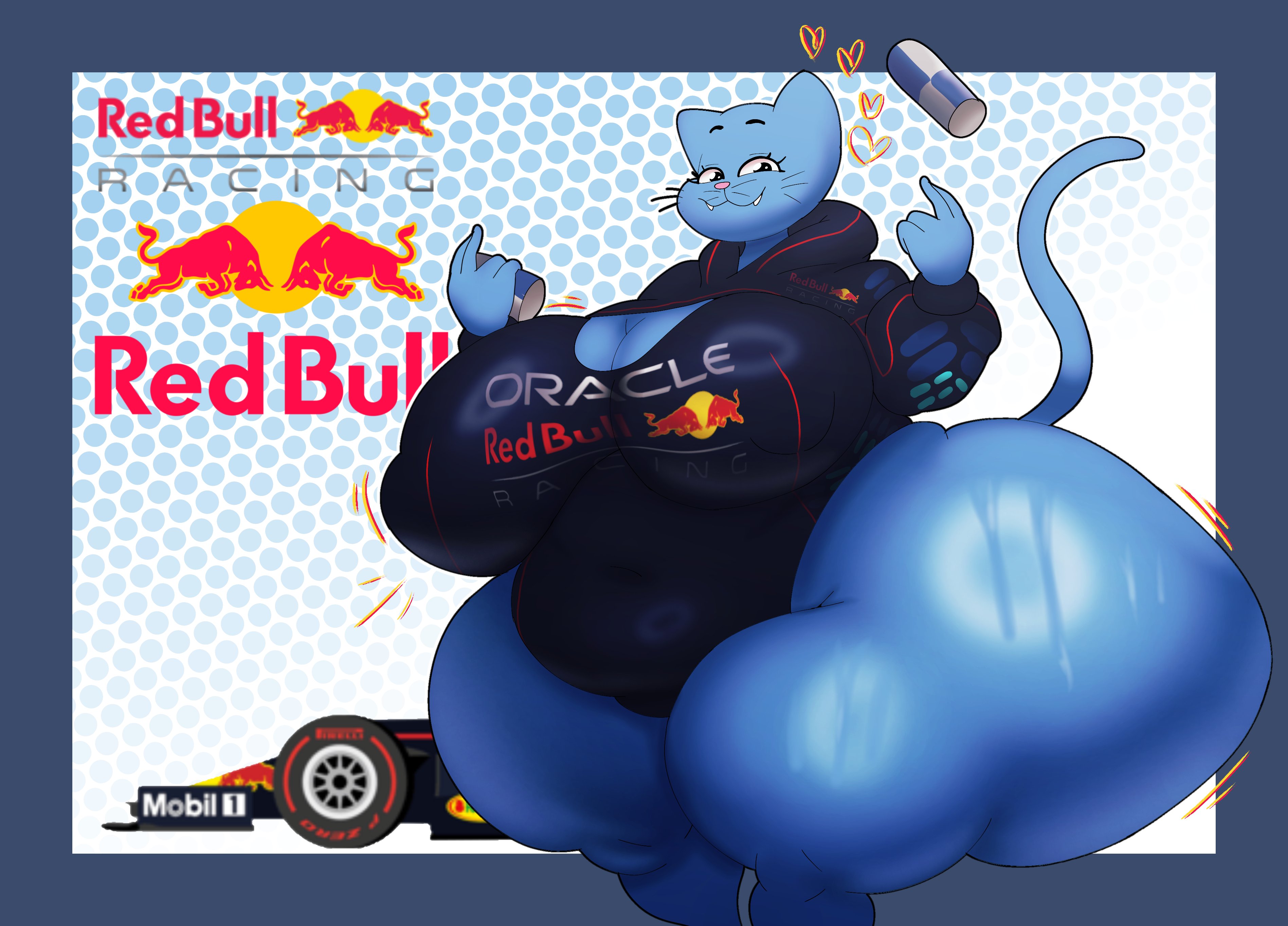 1girls, anthro, bbw, big breasts, blue body, breasts, busty, chubby, chubby female, clothing, feline, female, female only, furry, furry only, huge breasts, hyper, hyper ass, large breasts, looking at viewer, milf, mother, nicole watterson, red bull, solo, tail, the amazing world of gumball, thedeathcrow05, thick thighs, thunder thighs, wide hips