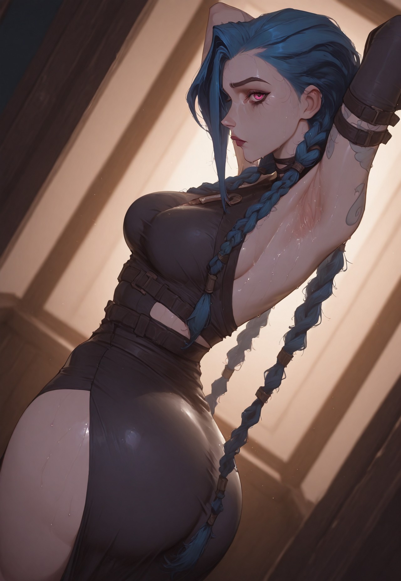 ai, ai generated, armpits, hypet, jinx (league of legends), tagme