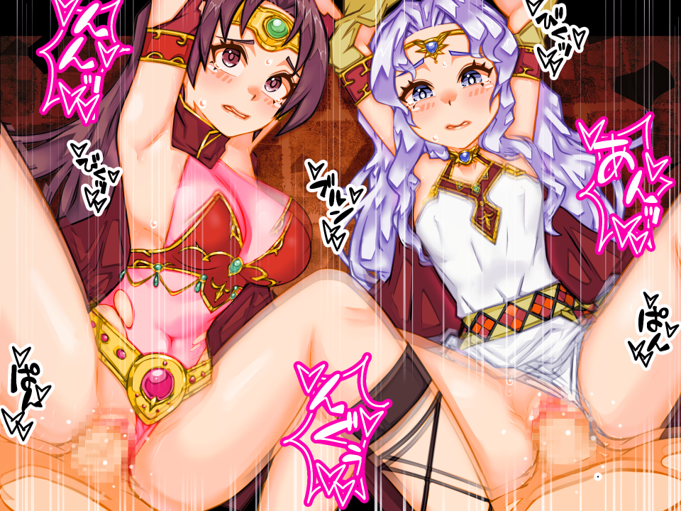 2boys 2girls alternate_costume armpits arms_up bare_legs blue_eyes bondage bouncing_breasts bound_wrists breasts brown_eyes brown_hair censored female female_focus femsub fire_emblem fire_emblem:_mystery_of_the_emblem fire_emblem:_shadow_dragon_and_the_blade_of_light fire_emblem:_thracia_776 fire_emblem_heroes frown group_sex legs leotard linde_(fire_emblem) linde_(khadein)_(fire_emblem) long_hair looking_at_viewer male maledom medium_breasts mimizunooka motion_blur motion_lines multiple_boys multiple_girls multiple_rape multiple_rapists nintendo official_alternate_costume open_mouth panties panties_aside ponytail purple_hair pussy rape sara_(fire_emblem) sara_(khadein)_(fire_emblem) sex small_breasts sound_effects spread_legs sweat tearing_up tears torn_clothes underwear vaginal_penetration white_panties