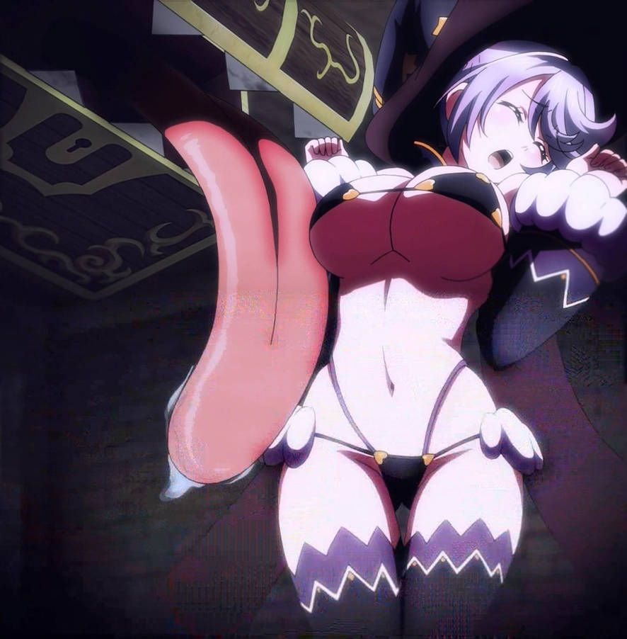 bikini_warriors creature female mage_(bikini_warriors) screenshot stitched tongue